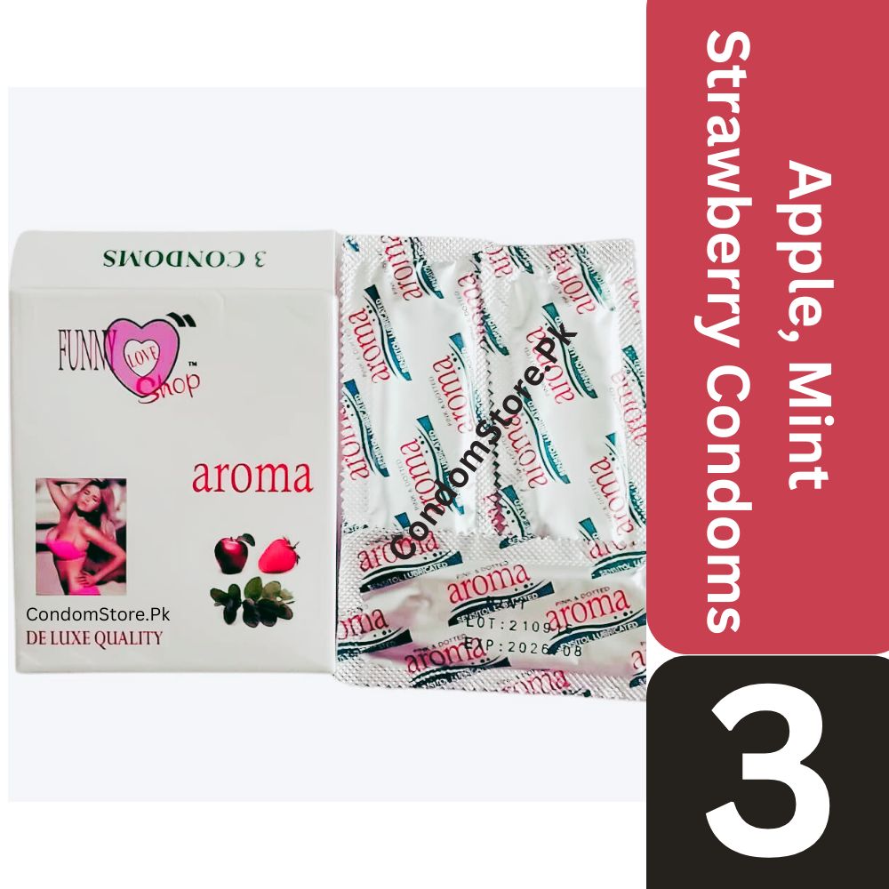 Aroma Flavored Condoms Dotted and Colored