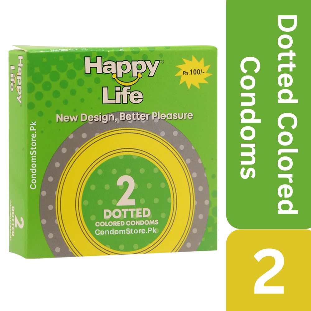 Happy Life Dotted Colored Condoms 2s