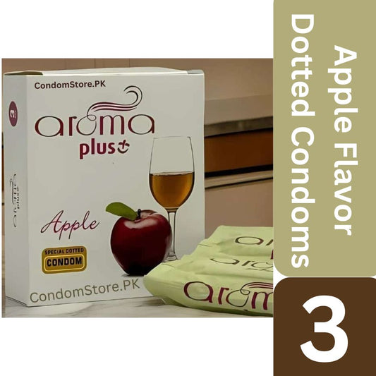 Aroma Plus Apple Flavor Dotted Condoms