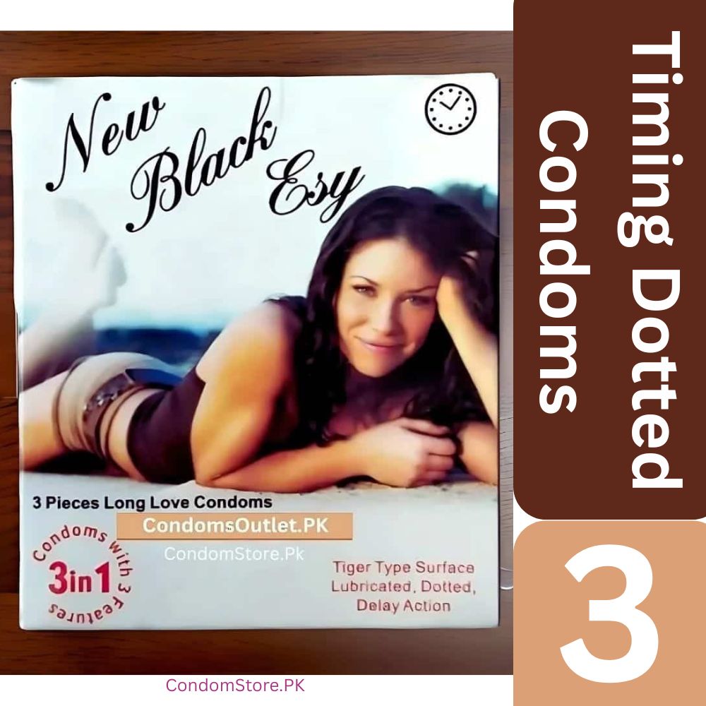 New Black Esy Timing Condoms