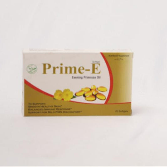 Prime - E , Evening Primrose Oil for Skin - 20 Softgels