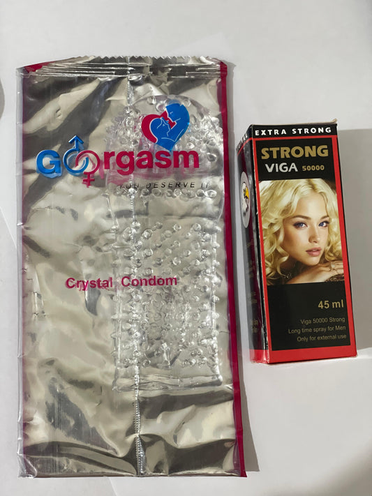Delay Spray Deal - 1 Silicon Condom + 1 Delay Spray
